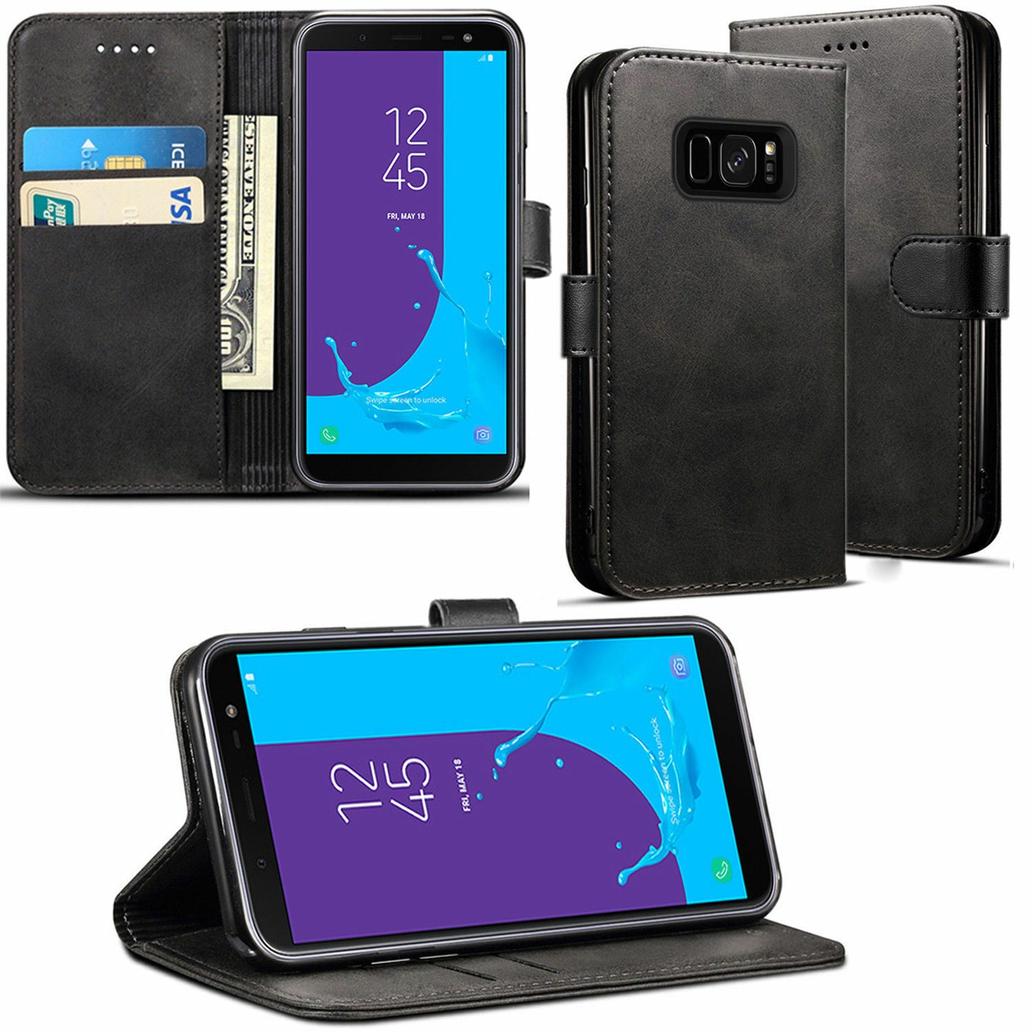Leather Folio Wallet Case for Samsung Galaxy S8 Leather Folio Wallet Case for Samsung Galaxy S8